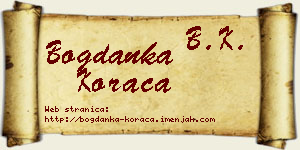 Bogdanka Koraca vizit kartica